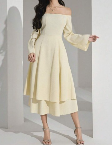 Rochie midi Shein, galben