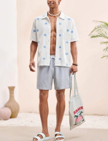 Cămașă cu m&acirc;necă scurtă Shein MANFINITY, mix culori