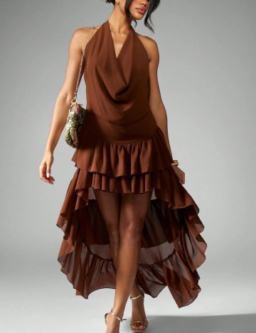 Rochie maxi Shein Missguided, maro