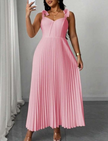Rochie maxi Shein Curve+, roz