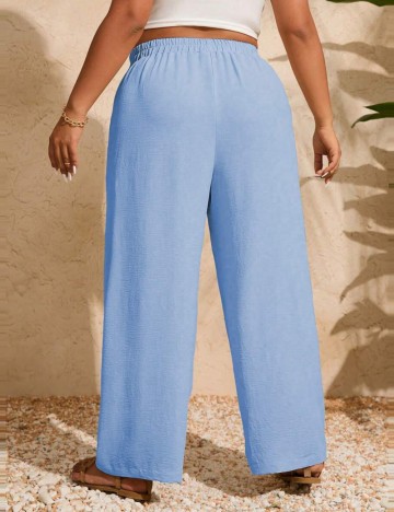 Pantaloni Shein Curve+, albastru