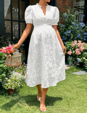 Rochie midi Shein, alb