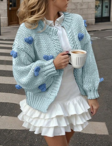 Cardigan Shein, albastru