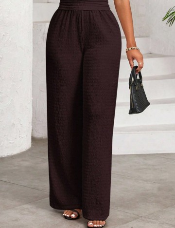 Pantaloni Shein Curve+, maro