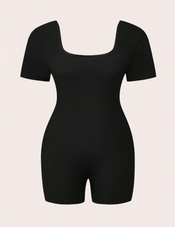 Salopetă scurtă Shein Curve+, negru