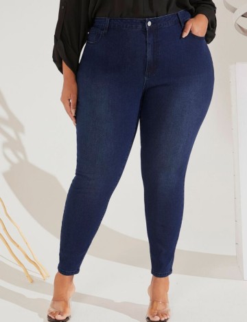 Jeans Shein Curve+, albastru