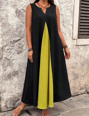 Rochie maxi Shein Curve+, negru