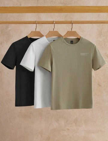 Set Tricouri Shein MANFINITY, mix culori