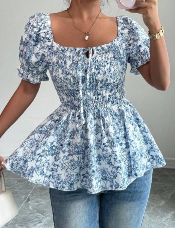 Cămașă cu m&acirc;necă scurtă Shein, mix culori