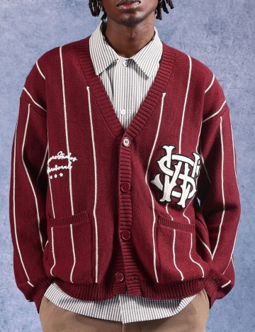 Cardigan Shein SUMWON, vișiniu