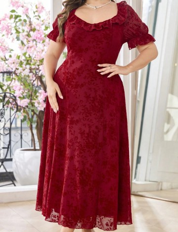 Rochie midi Shein Curve+, roșu