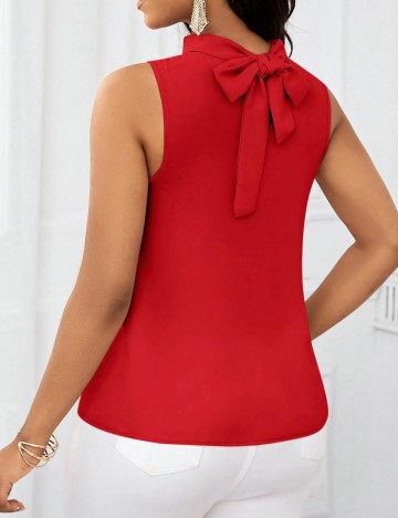 Cămașă cu m&acirc;necă scurtă Shein, roșu