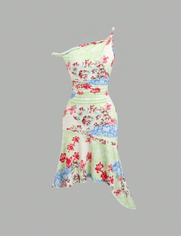 Rochie midi Shein, mix culori