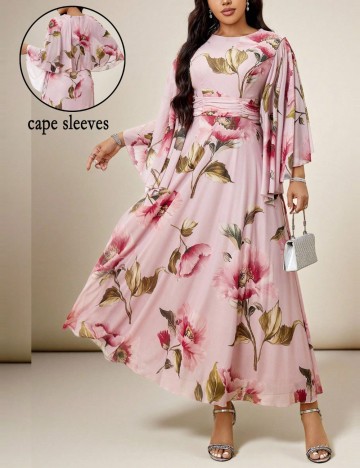 Rochie maxi Shein Curve+, mix culori