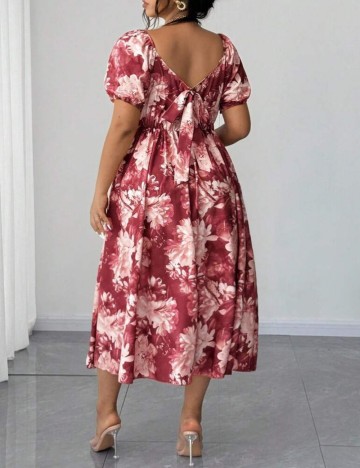 Rochie midi Shein Curve+, mix culori