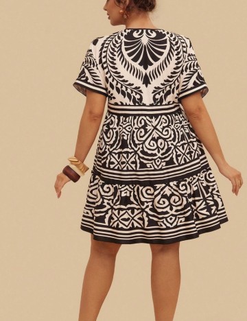 Rochie mini Shein Curve+, mix culori