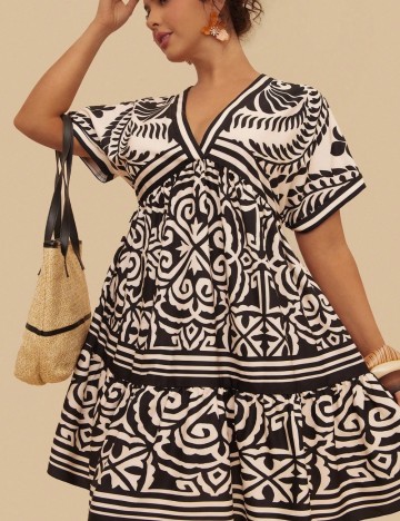 Rochie mini Shein Curve+, mix culori