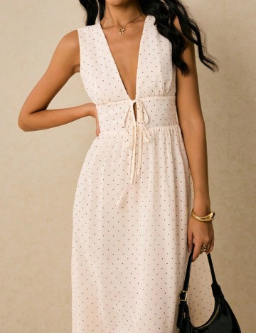 Rochie maxi Shein, crem