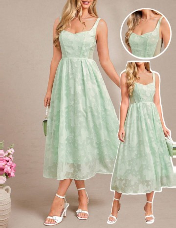 Rochie midi Shein, verde