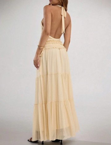 Rochie maxi Shein, crem