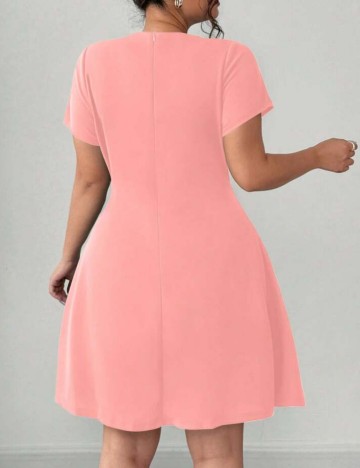 Rochie mini Shein Curve+, roz