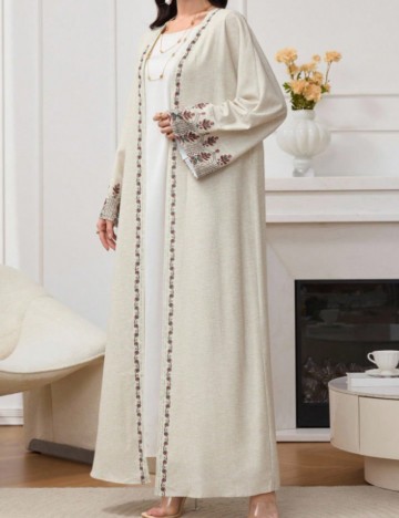 Cardigan lung Shein, bej