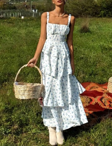 Rochie maxi Shein, mix culori