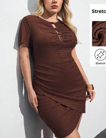 Rochie mini Shein Curve+, maro