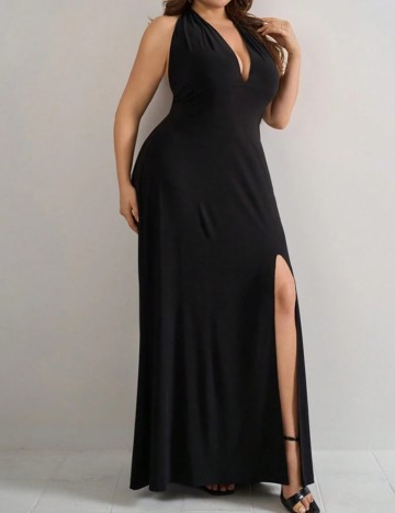 Rochie maxi Shein Curve+, negru