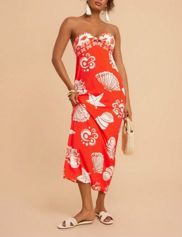 Rochie midi Shein, portocaliu