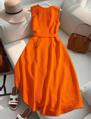 Rochie midi Shein, portocaliu