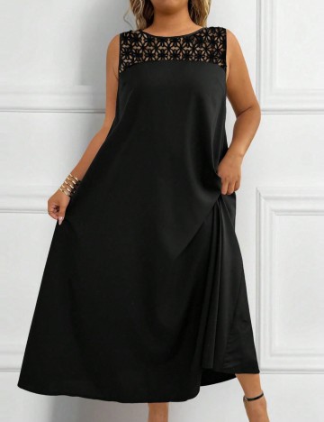 Rochie maxi Shein Curve+, negru