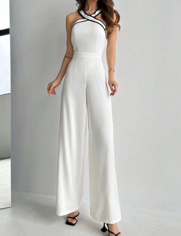 Salopetă lungă Shein, alb