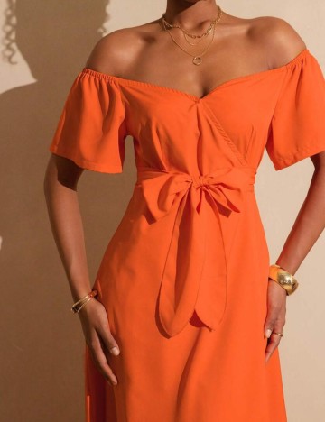 Rochie midi Shein, portocaliu