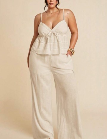 Top Shein Curve+, bej