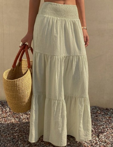 Fustă maxi Shein DAZY, kaki