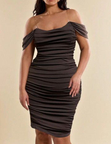 Rochie mini Shein Curve+, maro