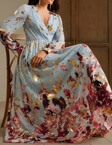 Rochie maxi Shein, mix culori