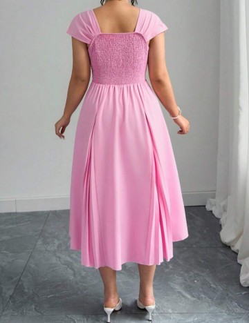 Rochie midi Shein Curve+, roz