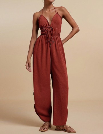 Salopetă lungă Shein, cărămiziu