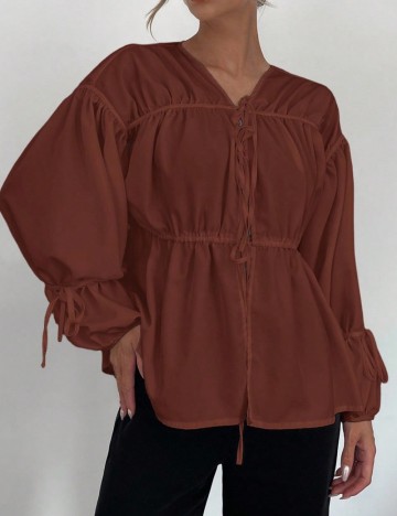 Cămașă Shein, cărămiziu