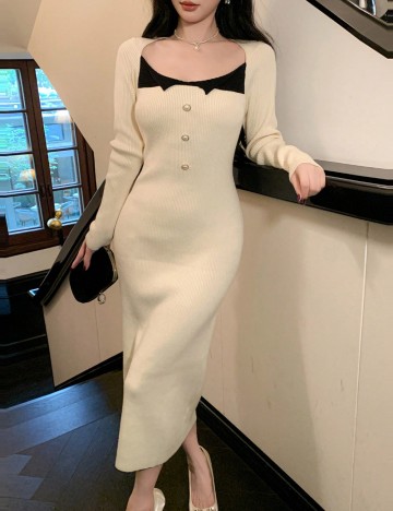 Rochie midi Shein DAZY, crem