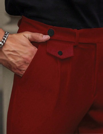 Pantaloni Shein MANFINITY, vișiniu