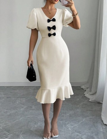 Rochie midi Shein, crem