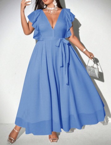 Rochie maxi Shein Curve+, albastru