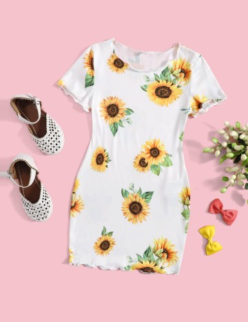 Rochie midi Shein, mix culori