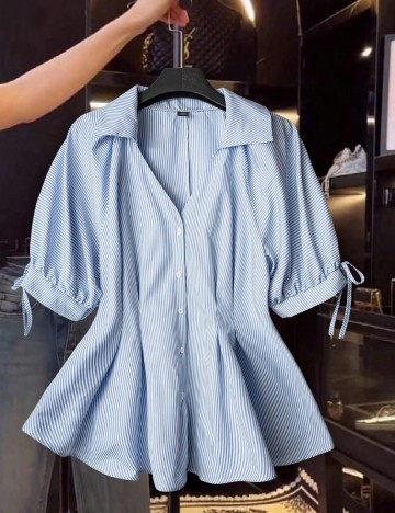 Cămașă cu m&acirc;necă scurtă Shein, mix culori