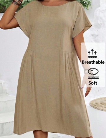 Rochie mini Shein Curve+, bej