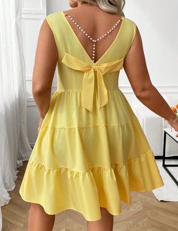 Rochie mini Shein Curve+, galben