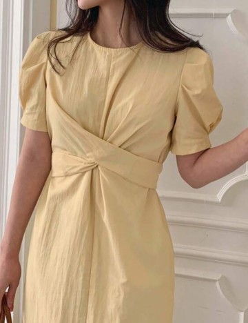 Rochie midi Shein DAZY, galben